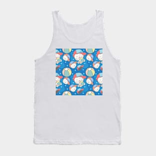 Cute Cat Seamless Patterns Tank Top